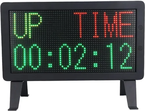 Luqeeg Marcador de baloncesto con control remoto de temporizador, marcador electrónico, marcador alimentado tipo C con pantalla de reloj de fecha,