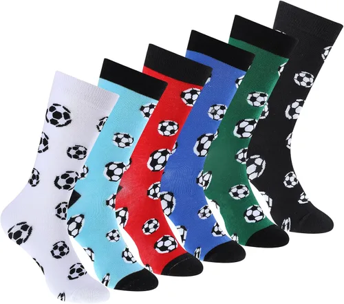 6 pares de calcetines de voleibol para hombre, divertidos calcetines deportivos para amantes del voleibol de fútbol, regalo para mujeres, correr