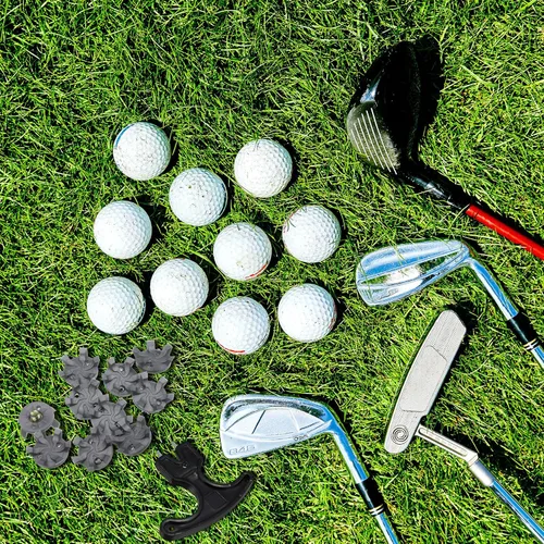 Miniatura 6 de Shappy Juego de 51 piezas de repuesto para zapatos de golf, 50 tacos de zapatos de golf con 1 llave de tacos negros, tornillo de rosca de metal