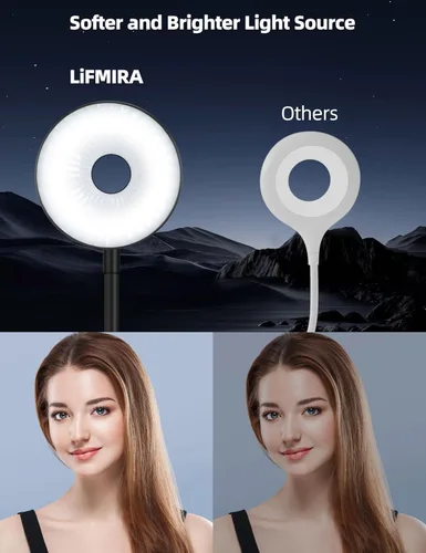 Miniatura 7 de LiFMIRA Luz de lectura para cabeceros de cama, luz LED con clip, luz de lectura con abrazadera, lámpara de escritorio amigable con los ojos, 3 modos