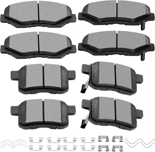 SCITOO Pastillas de freno de cerámica, 8 piezas de pastillas de freno delanteras y traseras kits de frenos para 2008-2012 para Honda para Accord