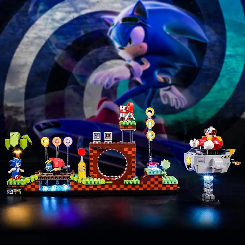 BRIKSMAX Luz para Lego-21331 Sonic Hedgehog Green Hill Zone - Kit de iluminación LED compatible con Lego Ideas - No incluye el set de Lego