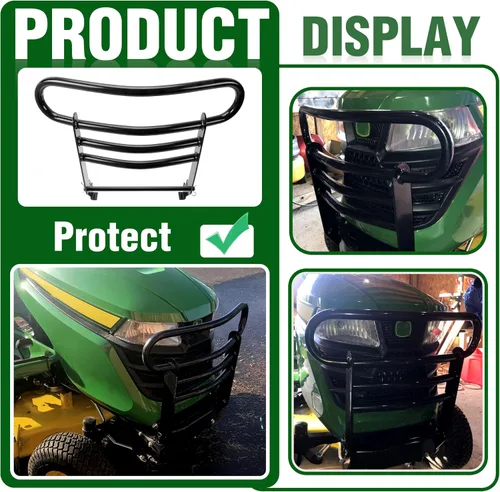 Miniatura 4 de ECOTRIC Barra protectora de parachoques compatible con John Deere X300 X500 Series X380 X384 X390 X394 X570 X580 X584 X590 Repuesto para número