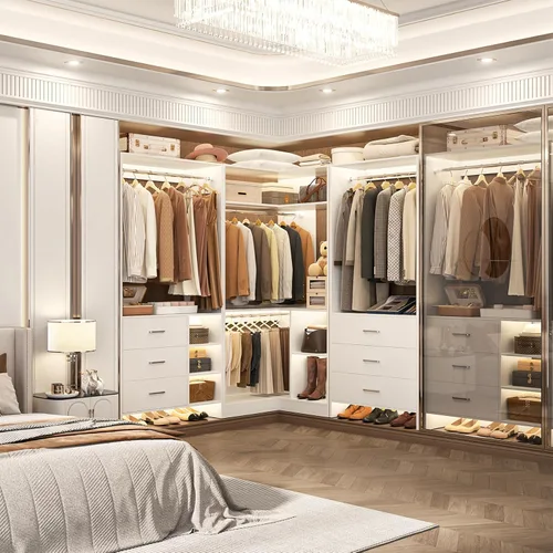 Miniatura 6 de Sistema de Almacenamiento Montado Aheaplus con 6 Cajones, Sistema de Organizador de Closet de 1.37m de Madera, para Closets de Entrada o Closets