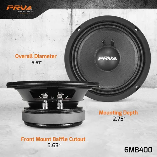 Miniatura 4 de PRV AUDIO Altavoz de bajo medio de 6.5 pulgadas 6MB400 8 ohmios 400 vatios Alto rendimiento PRO Audio Altavoz de sonido de alto rendimiento