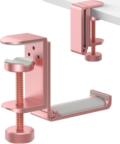 Miniatura 11 de Nuevo soporte plegable para auriculares con gancho de aluminio para auriculares con barra de sonido, soporte para auriculares con abrazadera, gancho