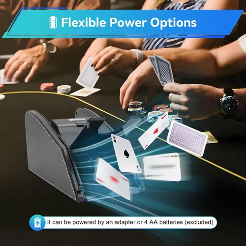 Miniatura 7 de 1-2 barajador automático de cartas barajador de cartas eléctrico profesional máquina de barajar portátil para juego de fiesta en casa