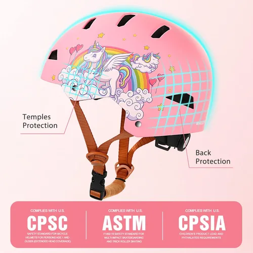 Miniatura 3 de Casco de bicicleta para niños, certificado por CPSC y ASTM, para niños pequeños de 3 a 5, 8 y 14 años