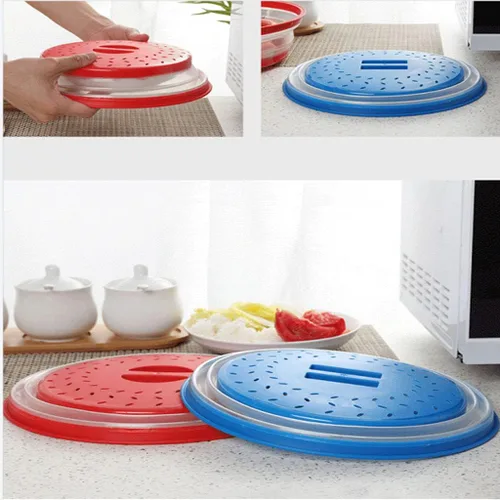 Miniatura 4 de Cubierta plegable contra salpicaduras para microondas, 10.5 pulgadas, apta para lavavajillas, cubierta de placa para microondas con ventilación