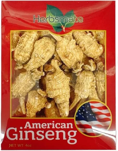Miniatura 7 de Seleccionado a mano de ginseng americano de grado A grande, redondo, tamaño jumbo (caja de 4 onzas)