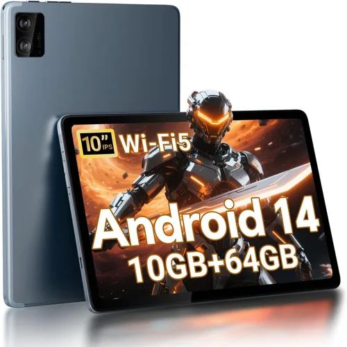 DigiLand Tabletas Android 2025, tableta Android 14 de 10.1 pulgadas, procesador Octa Core, 10 GB + 64 GB (expansión de 256 GB), 800 x 1280 IPS,