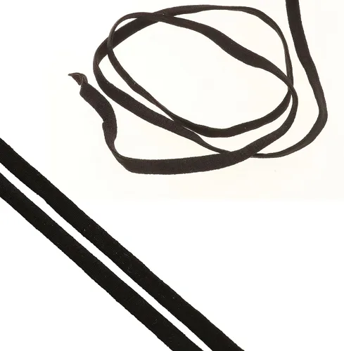 Miniatura 2 de The Beadsmith Fablastic - Cordón elástico plano de 0.196 pulgadas, color negro, tarjeta de 5 yardas (14.8 ft), cuerda esencial para coser máscaras