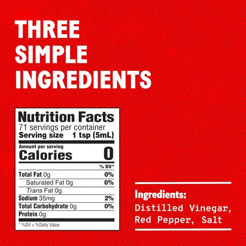 Miniatura 2 de TABASCO - Salsa picante de chile rojo original, picante medio, botella de vidrio, tres ingredientes clásicos y versátiles, para salsas, tacos