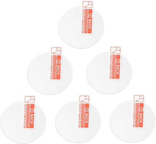 Miniatura 9 de Hemobllo Película de pantalla transparente 6 unids Película templada redonda Protector de pantalla Protector de cara Smartwatch Protectores