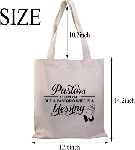 Miniatura 2 de BDPWSS Pastor esposa regalo de agradecimiento pastores son especiales, pero una esposa pastores es una bendición cristiana bolsa de mano
