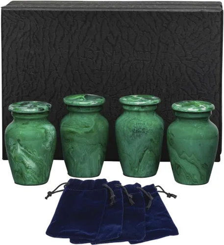 Miniatura 14 de Eternal Harmony Urna grande para cenizas, urna de cremación masculina y femenina para cenizas humanas con acabados elegantes, sello seguro y bolsa