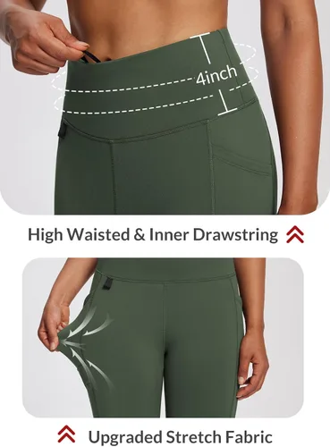 Miniatura 44 de baleaf Leggings con forro polar para mujer, impermeables, pantalones de senderismo de invierno, mallas térmicas para correr, bolsillos