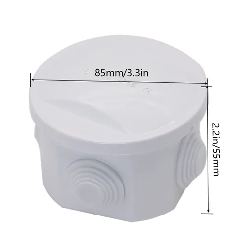 Miniatura 2 de Zulkit Caja de conexiones de plástico ABS IP55 a prueba de polvo e impermeable, cajas eléctricas universales para proyectos, carcasa, color blanco