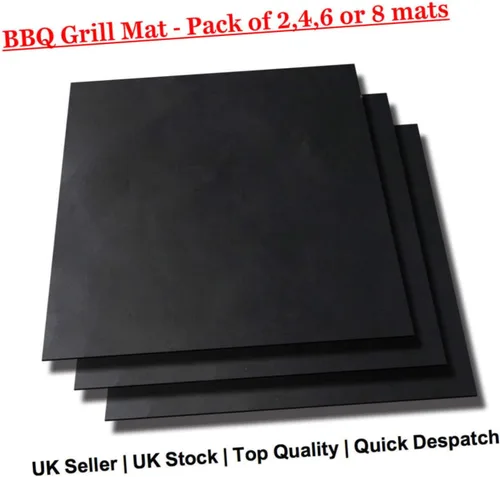 Miniatura 4 de Yardwe Alfombrilla para parrilla de barbacoa, resistente al calor, antiadherente, para horno, bandeja para horno, apta para lavavajillas