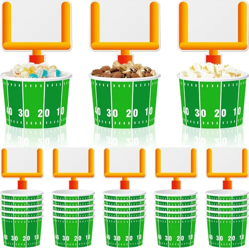 Miniatura 10 de Suclain 48 tazas de aro de baloncesto para aperitivos, decoraciones de fiesta de baloncesto, suministros de papel para aperitivos, cuencos de comida