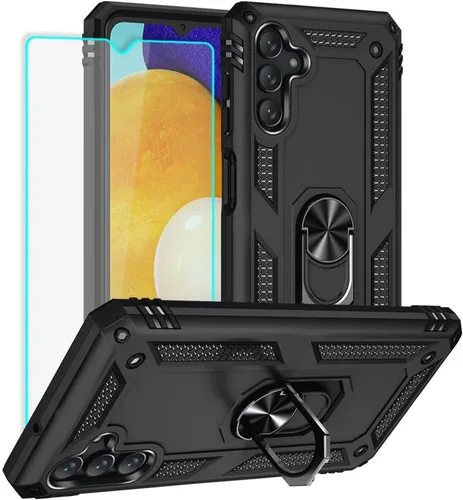 Miniatura 33 de Yiakeng Funda para teléfono Galaxy A12, Samsung A12 con protector de pantalla HD, fundas protectoras de grado militar con anillo para Samsung Galaxy