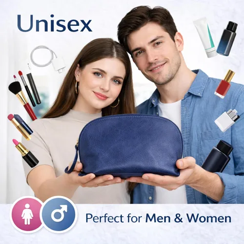 Miniatura 7 de Estuche de cuero para cosméticos, bolsa de maquillaje de viaje, bolsa de aseo de cuero, bolsa de maquillaje de lujo, bolsa de cosméticos de cuero