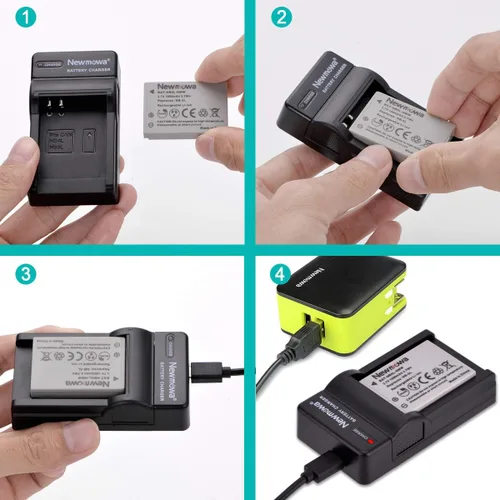 Miniatura 6 de Newmowa Batería de repuesto NB-5L (paquete de 2) y cargador USB portátil para Canon NB-5L y Canon PowerShot S100, S110, SD790IS, SD850IS, SD870IS