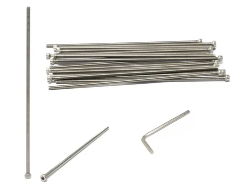 Miniatura 260 de iexcell 25 piezas M4 x 60/65/70/75/3.150 in paso de rosca 0.028 in acero inoxidable 304 cabeza hexagonal Tornillos Tornillos surtido Kit