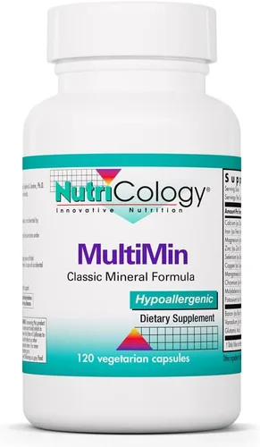 NutriCology MultiMin - Mezcla mineral esencial con macro traza y minerales ultra traza - Apoya la absorción del equilibrio mineral y la función