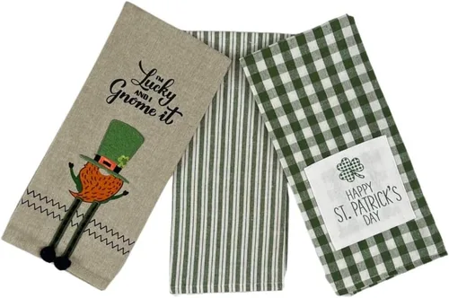 Miniatura 12 de Serafina Home Toallas de cocina de mano para invitados de baño irlandeses del día de San Patricio: suave y absorbente bordado, diseño de trébol