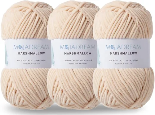 Miniatura 16 de 3PCS 3.5oz Hilo de Chenilla para Mantas Amigurumi: Hilo de Terciopelo Suave para Bebé para Tejer Mantas y Hacer Ganchillo Voluminoso 5# Hilo 3