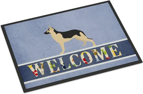 Miniatura 75 de Caroline's Treasures BB8321JMAT - Felpudo de bienvenida Berger Picard de 24 x 36 pulgadas, tapete azul para puerta delantera, para interiores