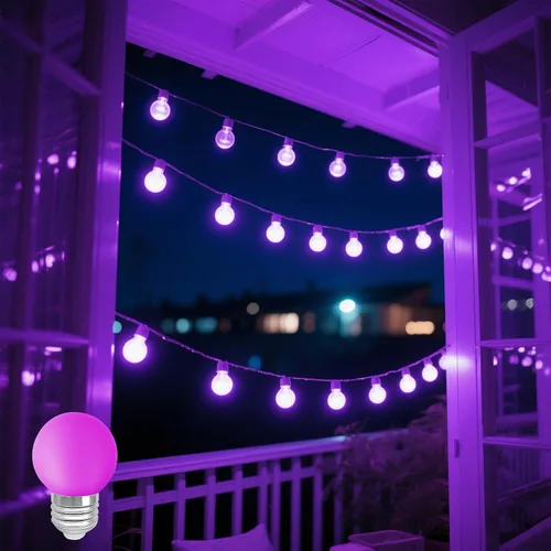 Miniatura 6 de Bombillas LED de color púrpura oscuro rosado 1 vatio de bajo lúmen, luz nocturna de 10 vatios equivalente, base media E26/E27, iluminación
