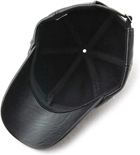 Miniatura 5 de Gorra de béisbol lisa gorra de béisbol clásica de poliuretano estructurada ajustable para hombre invierno para padre mayor