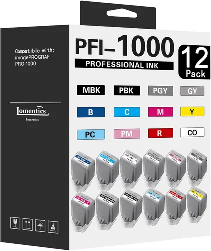 Miniatura 11 de PFI-030 - Cartucho de tinta de 1.9 fl oz (5 unidades, negro mate, negro, cian magenta amarillo) Lometic compatible con PFI-030MBK PFI-030BK PFI-030C