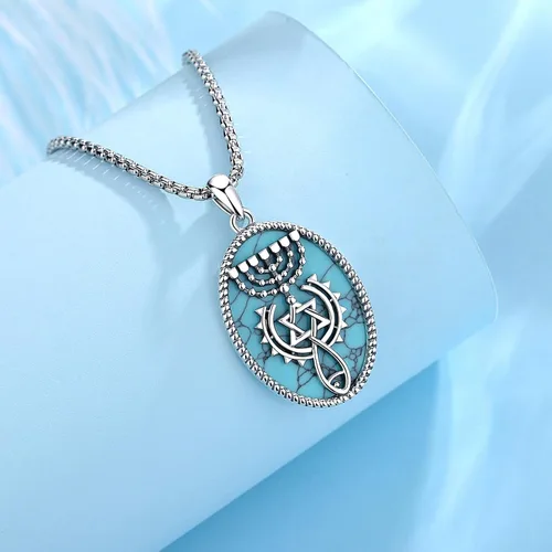 Miniatura 46 de Vito Collar de plata de ley 925 para mujeres y hombres, San Benito, crucifijo, Caravaca, San Cristóbal, San Judas, medalla patronal, amuleto