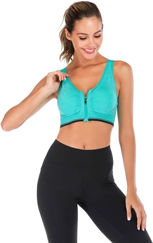 Miniatura 3 de YEYELE Medium Support and Removable Pad Tank Top Racerback Post Surgery Sports Bras for Women