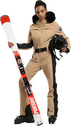 Miniatura 27 de GSOU SNOW Traje de esquí para mujer, traje de nieve de una pieza, para snowboard, delgado, aislante, impermeable, resistente al viento