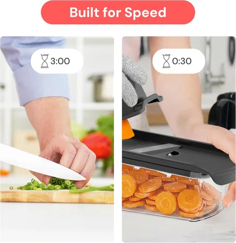 Miniatura 3 de Fullstar Mandoline Slicer for Kitchen, Fruit Cutter, Cheese Grater, Cucumber Slicer, Veggie Spiralizer, Food Cutter & Kitchen Gadgets & Gifts with