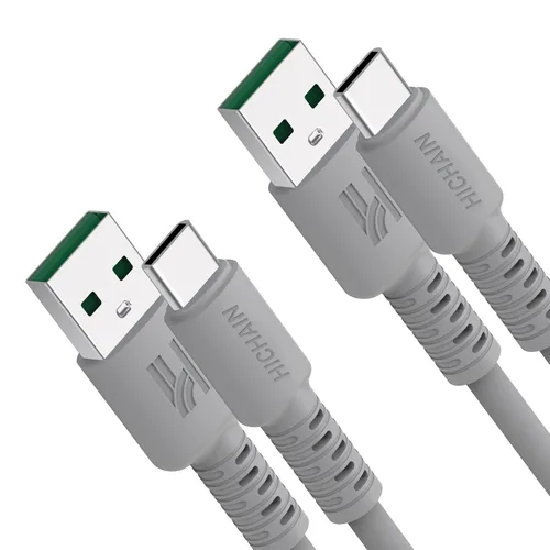Miniatura 8 de Hichain Paquete de 2 cables de carga USB A a USB C amarillo de 4 pies, cable de carga rápida tipo C de 100 W, sincronización de datos, cable USB C