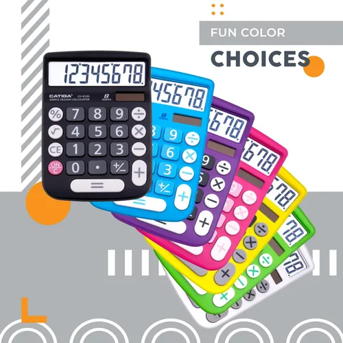 Miniatura 7 de Calculadora básica: Catiga - Calculadora de oficina y estilo doméstico, educativa, adecuada para la escuela, la empresa y uso personal, Negro