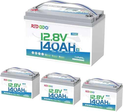 Miniatura 22 de Redodo Paquete de 3 baterías de litio de 12 V 100 Ah Grupo 24, ciclo profundo de 1280 Wh con BMS de 100 A, batería recargable de litio de más