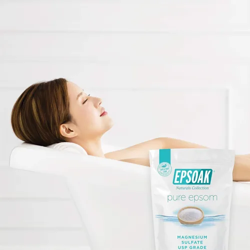 Miniatura 4 de Sales de Epsom para baño, spa, ducha y pies de Epsoak, Blanco