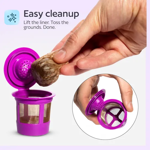 Miniatura 4 de 100 filtros desechables K Cup para Keurig reutilizables K, forros de papel de café para cápsulas recargables, café más suave, menos sedimentos