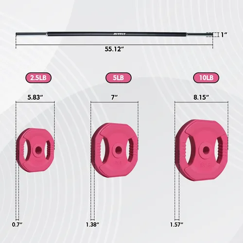 Miniatura 2 de RitFit Adjustable Barbell Weight Set for Weightlifting and Strength Training in Home&Gym
