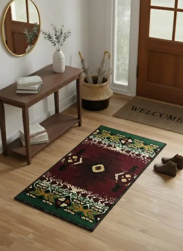 Miniatura 104 de YHSF South West - alfombra estilo nativo americano del suroeste C318 - fácil de limpiar, gruesa, suave, duradera, alfombra inspirada en tribus