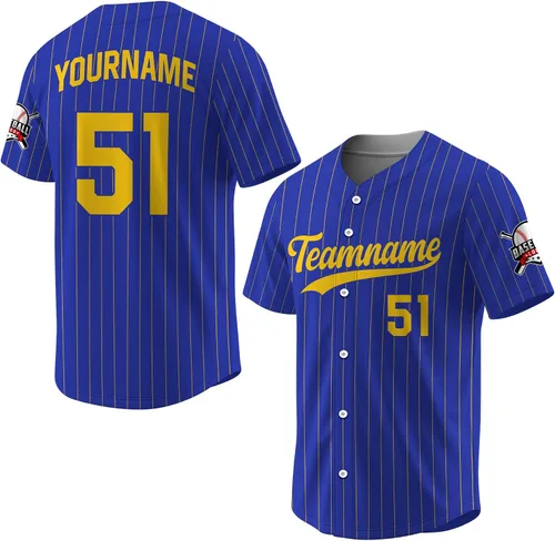 Miniatura 8 de Camiseta de béisbol a rayas personalizadas con logotipo de número de nombre para hombres, mujeres, jóvenes, niños, camiseta de uniforme