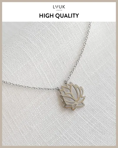 Miniatura 4 de LUUK LIFESTYLE Collares de acero inoxidable para mujer con colgante, tarjeta de joyería de moda con frase de felicidad, amuleto de la suerte, regalo