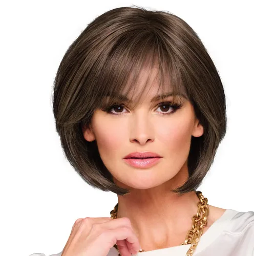 Miniatura 11 de Raquel Welch Made You Look Chin-Length Chic Bob, 100% atado a mano por ropa de pelo, gorra pequeña promedio, RL10/12 castaño iluminado por el sol