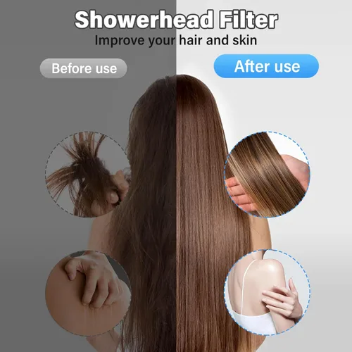 Miniatura 3 de Cartucho de filtro de ducha de carbono, 1 unidad, compatible con sistema de filtro de ducha, reduce el cloro, metales pesados y otras impurezas